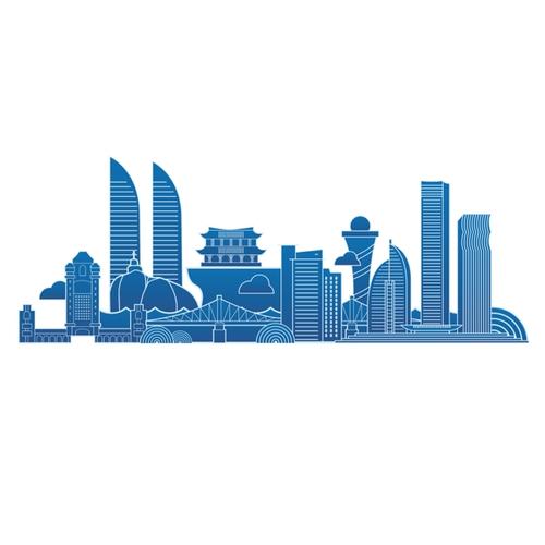矢量線性廈門城市地標(biāo)建筑素材圖片